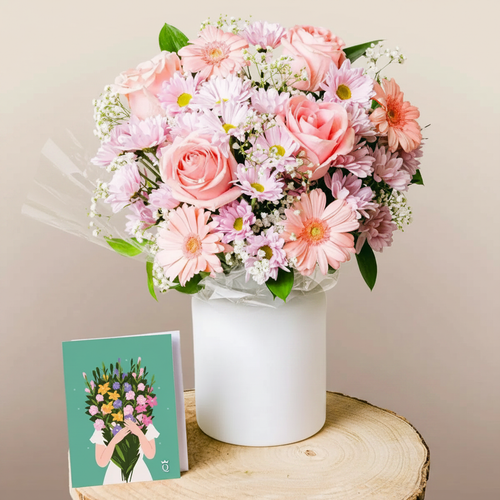 In Rosa Gekleidet - Rosa Rosen und Gerbera